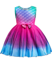 Girls Mermaid Princess Formal Dress for Christmas Evening Party