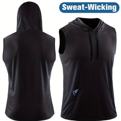 Men's Hooded Sleeveless Stretch Tank Top