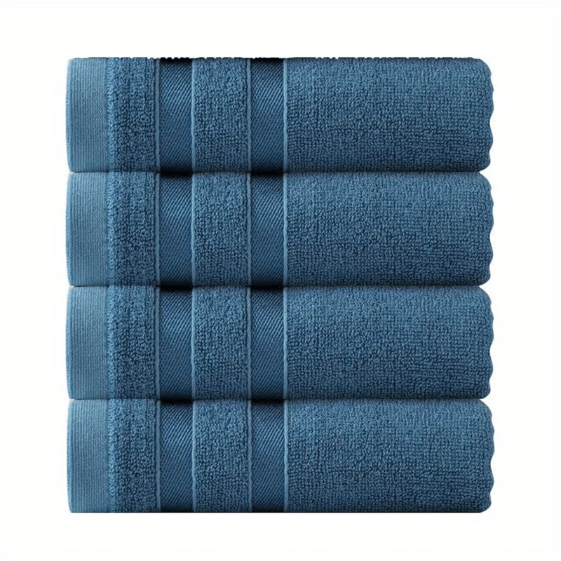 4pcs Bamboo Cotton Face Towels Set Soft Quick Drying Highly Absorbent