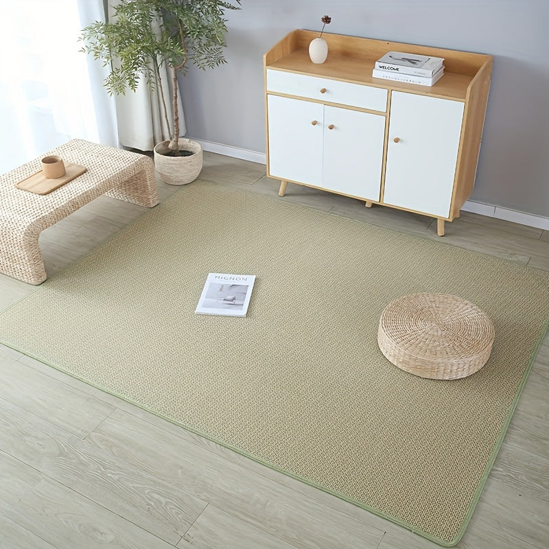 Breathable Natural Fiber Summer Carpet for Living Room and Pet Play Area