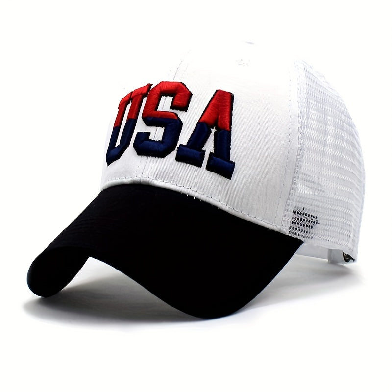 Embroidered Cotton American Flag Baseball Cap