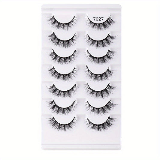 7 Pairs Natural-Looking False Lashes for Makeup Bulk