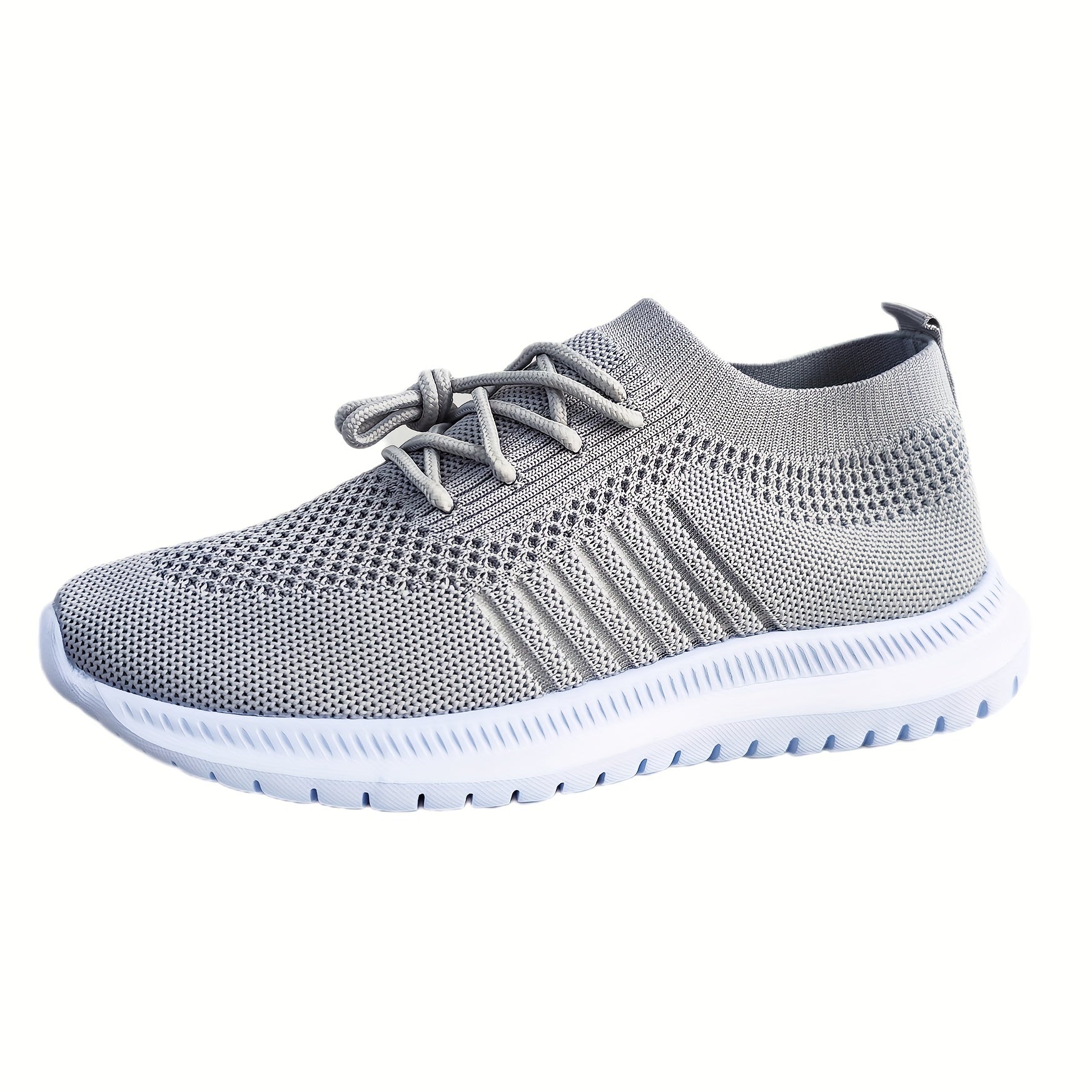 Women's Breathable Knit Sneakers Low Top Lace Up Comfy Casual Shoes