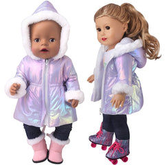 17 18 Inch Winter Baby Doll Outfit Newborn Warm Clothing Single Coat