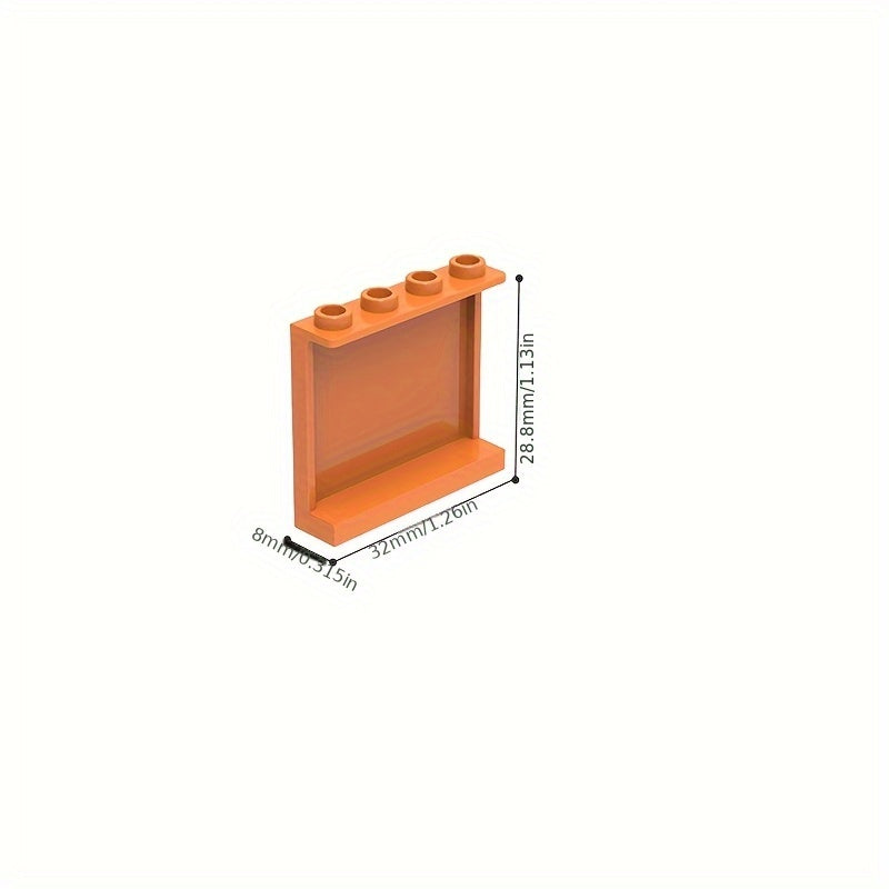 15pcs Small Particle Building Blocks MOC Parts 1x4x3 Wall Panels Glass