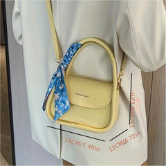 Small Crossbody Bag Women's Handbag With Silk Scarf