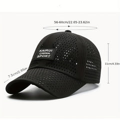 Rhombus Perforated Quick Drying Baseball Cap Outdoor Sports Sun Protection Hat