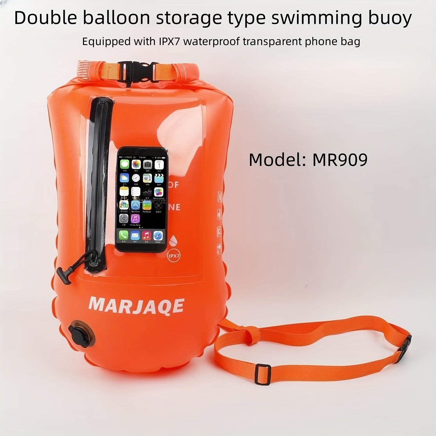 Waterproof Dual Airbags Swimming Float Storage Bag Tight Zipper