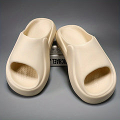 Solid Slides Casual Lightweight Non Slip Slippers Open Toe Shoes