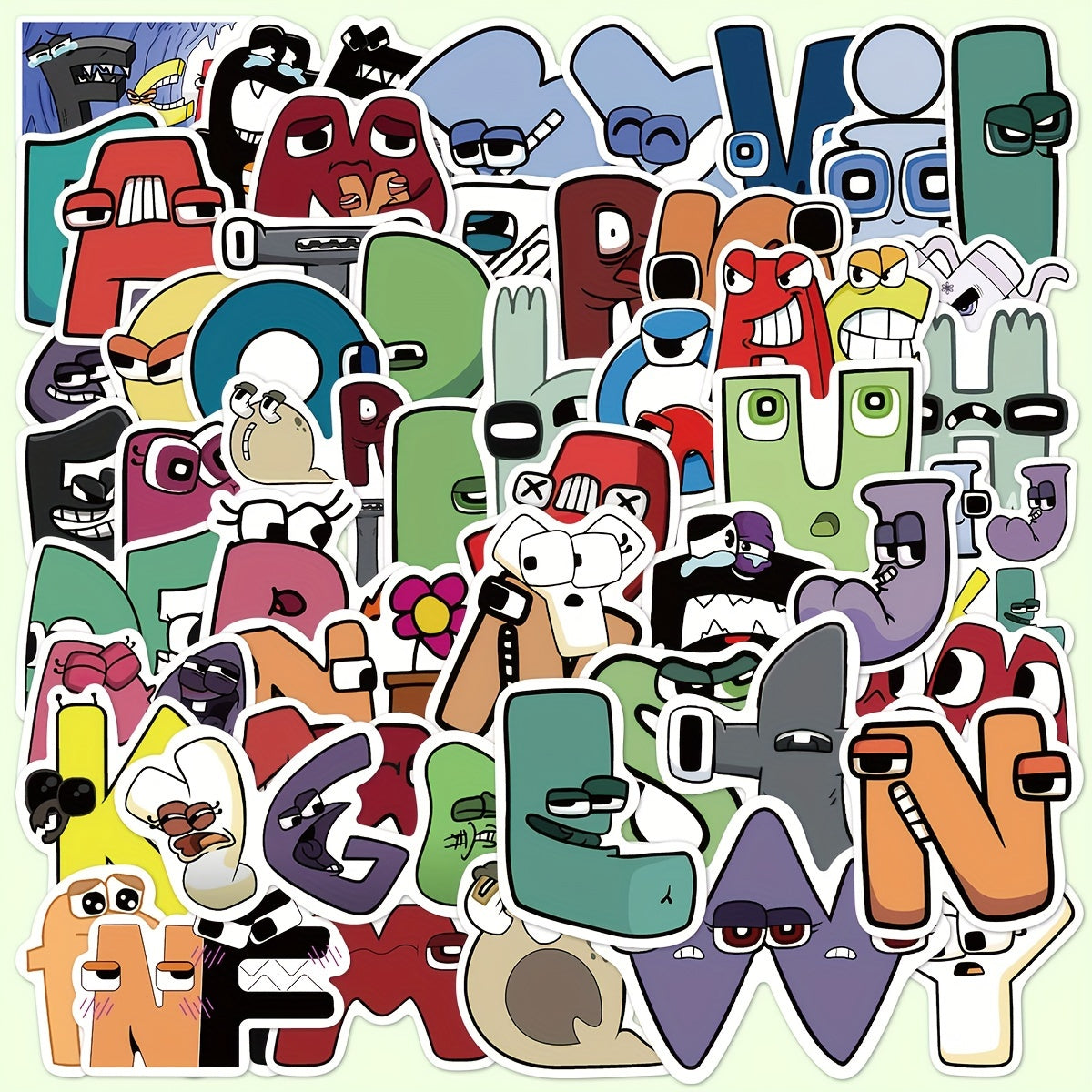 52 Sheets Letter Sticker for Phone Case DIY Decorative Sticker