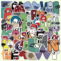 52 Sheets Letter Sticker for Phone Case DIY Decorative Sticker