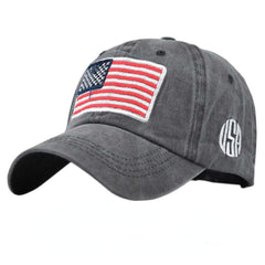 Embroidered American Flag Baseball Cap Soft Top Sun Visor Hat
