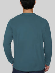 3D Eagle & Flag Print Men's Graphic Crew Neck Long Sleeve Tee