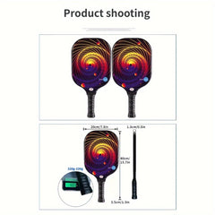 Pickleball Racket Set w/ 4 Balls, Carry Bag, Fiberglass, Indoor/Outdoor