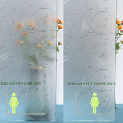 Vine Glass Window Film Privacy Flowers Static Glass Door Window Film