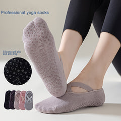 Non Slip Yoga Socks for Women with Grips & Straps