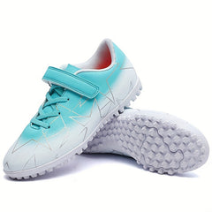 Boys Turf Football Boots with Hook And Loop Fastener
