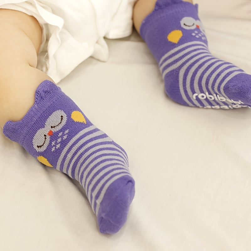 6 Pairs Baby Animal Pattern Non-Slip Socks for Kids