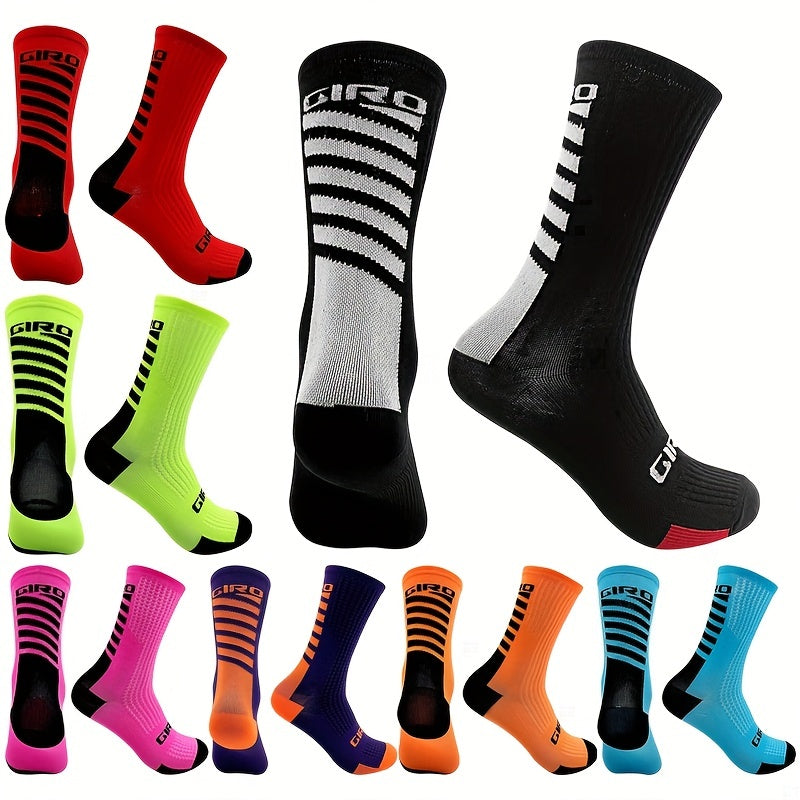 Breathable Mid Calf Socks for Cycling Outdoor Sports Crew Socks