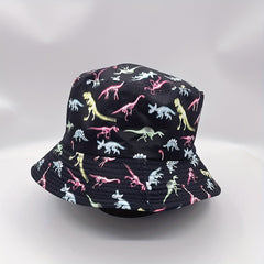 Dinosaur Print Reversible Cotton Bucket Hat
