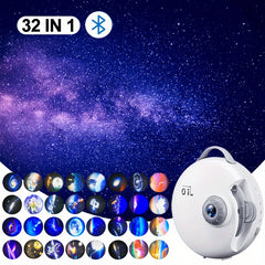 1 LED Star Projector Night Light Galaxy Starry Sky Lamp USB Rechargeable