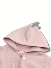 Soft Cotton Hooded Animal Romper for Baby Boys Girls