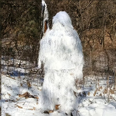 Snow Type Ghillie Suit for Outdoor Winter Game & Halloween Costume