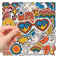 50pcs Cartoon Good Mood Waterproof DIY Graffiti Stickers