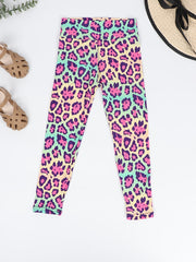 Kids Rainbow Tie Dye Leggings High Stretch Soft Pants