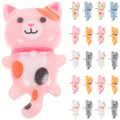 30 Cat Thumbtack Decorative Tacks for Cork Board - Coloured Push Pins Animal Dec