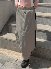 High Waist Cargo Skirt Drawstring Slim Fit Women's Clothing