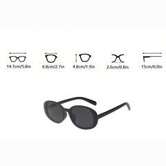 Chunky Oval Frame Retro Sunglasses