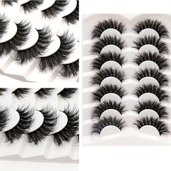 7 Pairs Fluffy Faux Mink Lashes for Daily Party Makeup