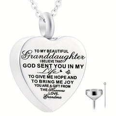 Heart Pendant Cremation Urn Necklace Ashes Jewelry - Pet Memorial Pendant