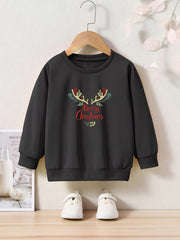 OERYUI Reindeer Pattern Sweatshirt Kids Christmas