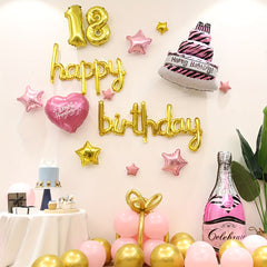 Birthday Balloons Surprise Wall Decor Set