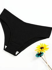 Women's Ribbed Briefs 7pcs Comfy Stretchy Intimates Panties