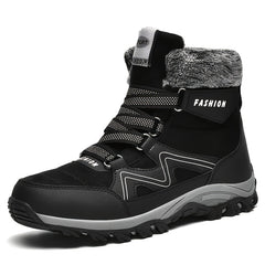 Men's Warm Plush Snow Boots Outdoor Cold Weather Hiking Boots