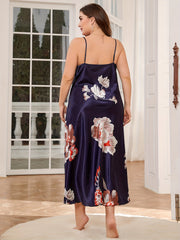 Floral Print Cowl Neck Cami Sleep Dress