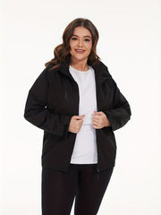 Women's Zip Up Hooded Jacket for Spring & Fall