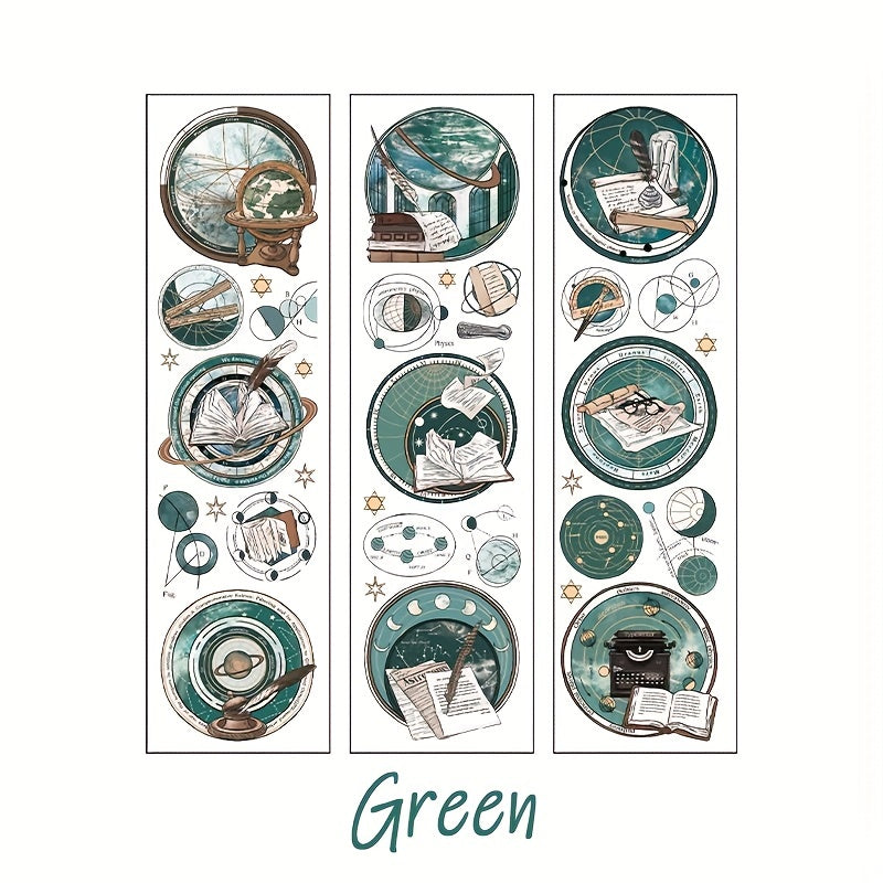 6pcs Starry Sky Crystal Ink Journal Stickers