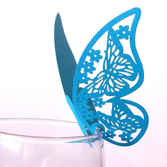 Butterfly Place Cards Silver Pink Set of 50 for Wedding Party Decoration