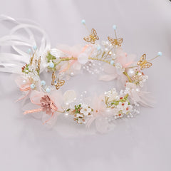 Sweet Butterfly Flower Headband For Flower Girl