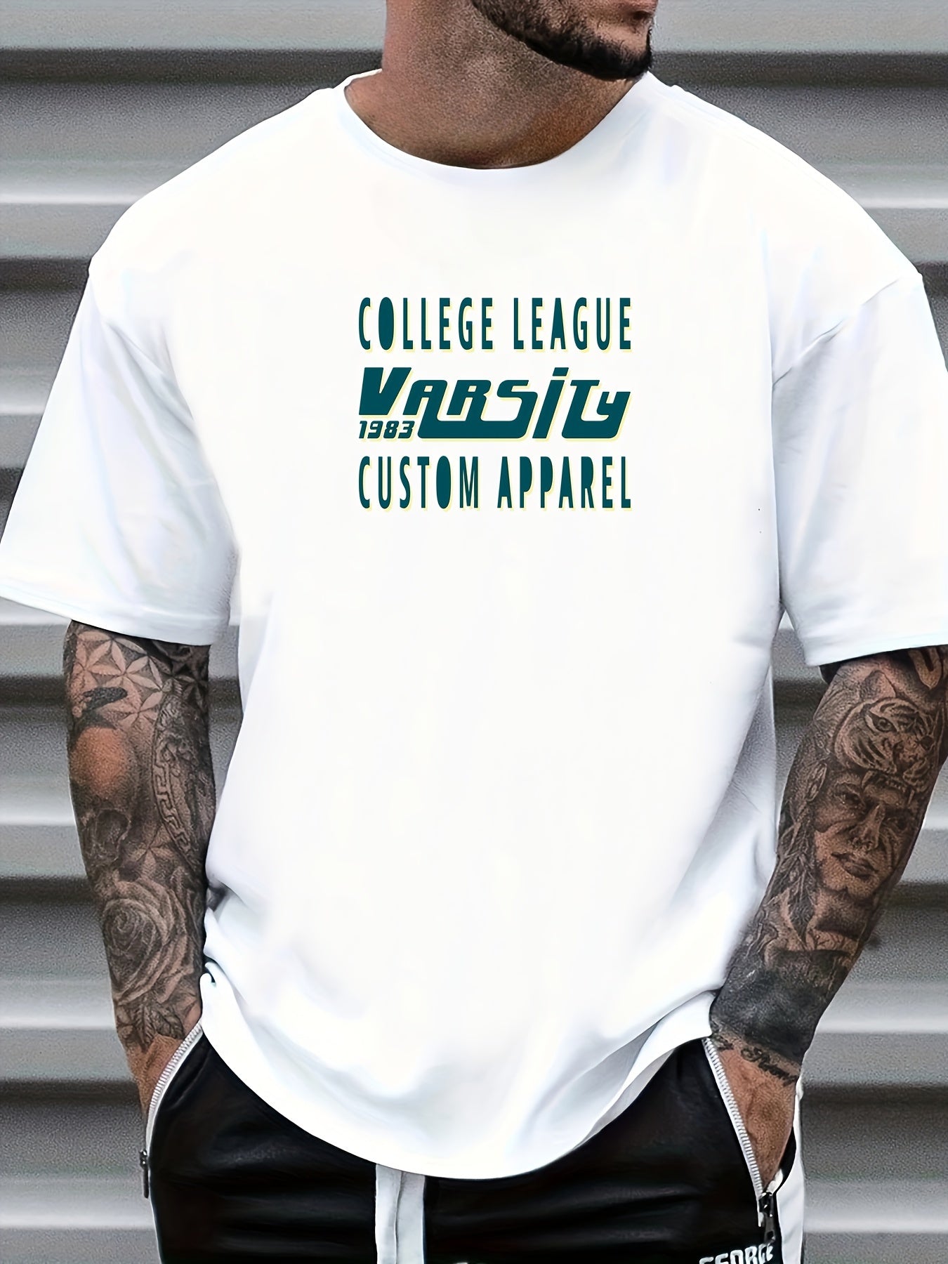 Men's Graphic Crew Neck T-shirt for Summer Vacations