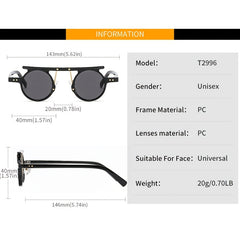 Small Round Frame Sunglasses Vintage Stylish Ladies Glasses