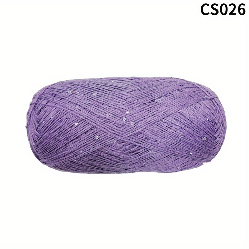 Sequin Yarn Worsted for DIY Arts & Crafts, Party Supplies