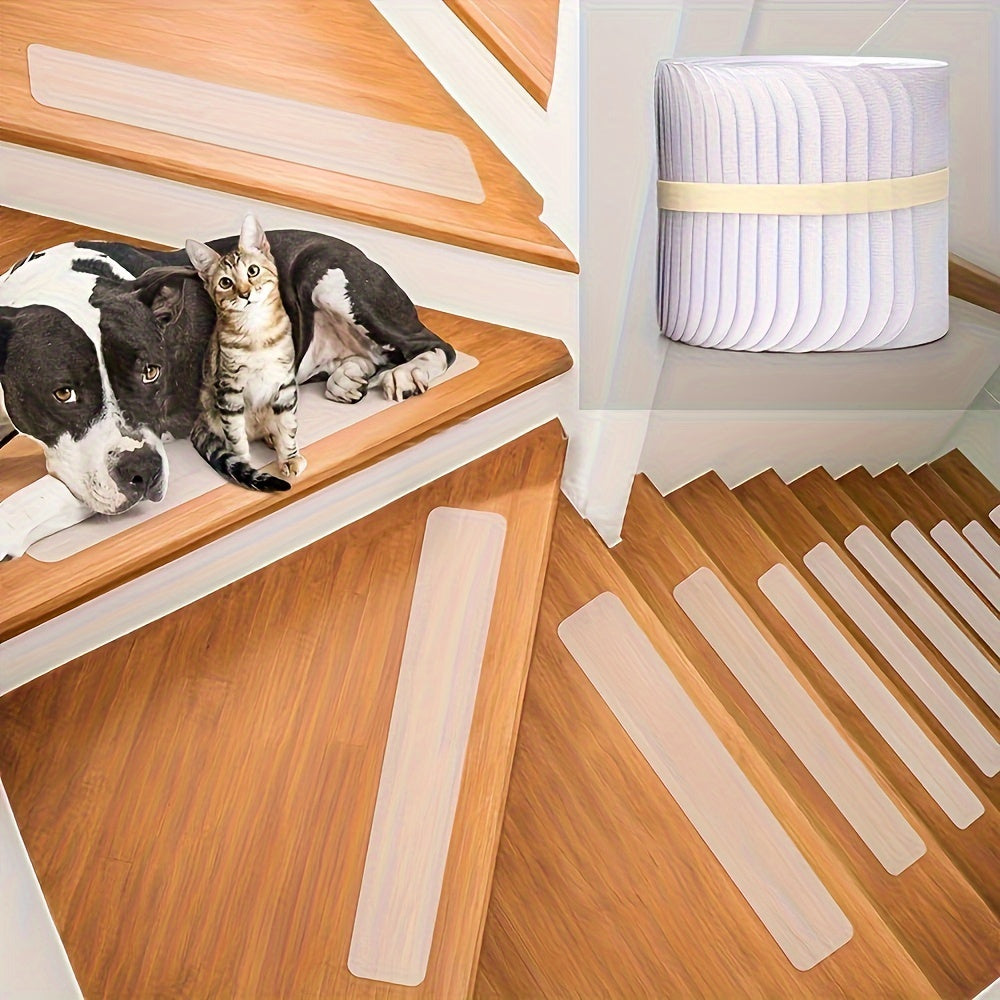 9pcs Non Slip Stair Treads Anti Slip Tape Adhesive Strips Heavy Duty Traction