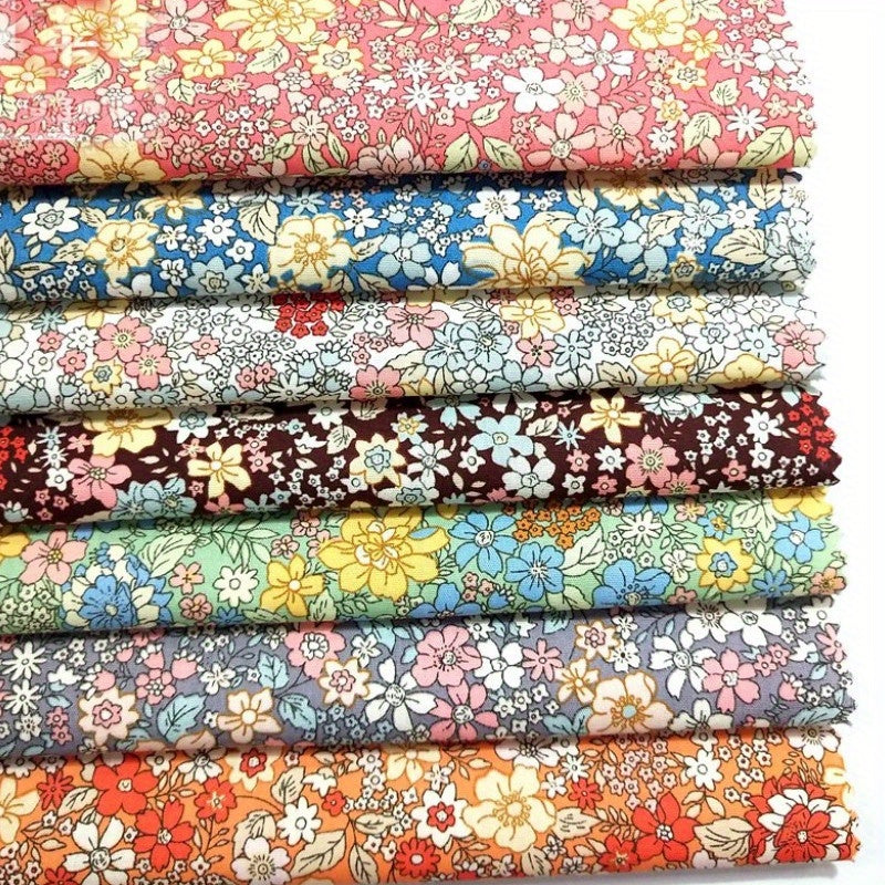 7pcs Floral Fabric Assorted PreCut Fat Quarter DIY Sewing Patchwork