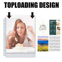 Card Sleeve Protector Album for Menu, 30 50 Sheet Photocard Binder Pockets