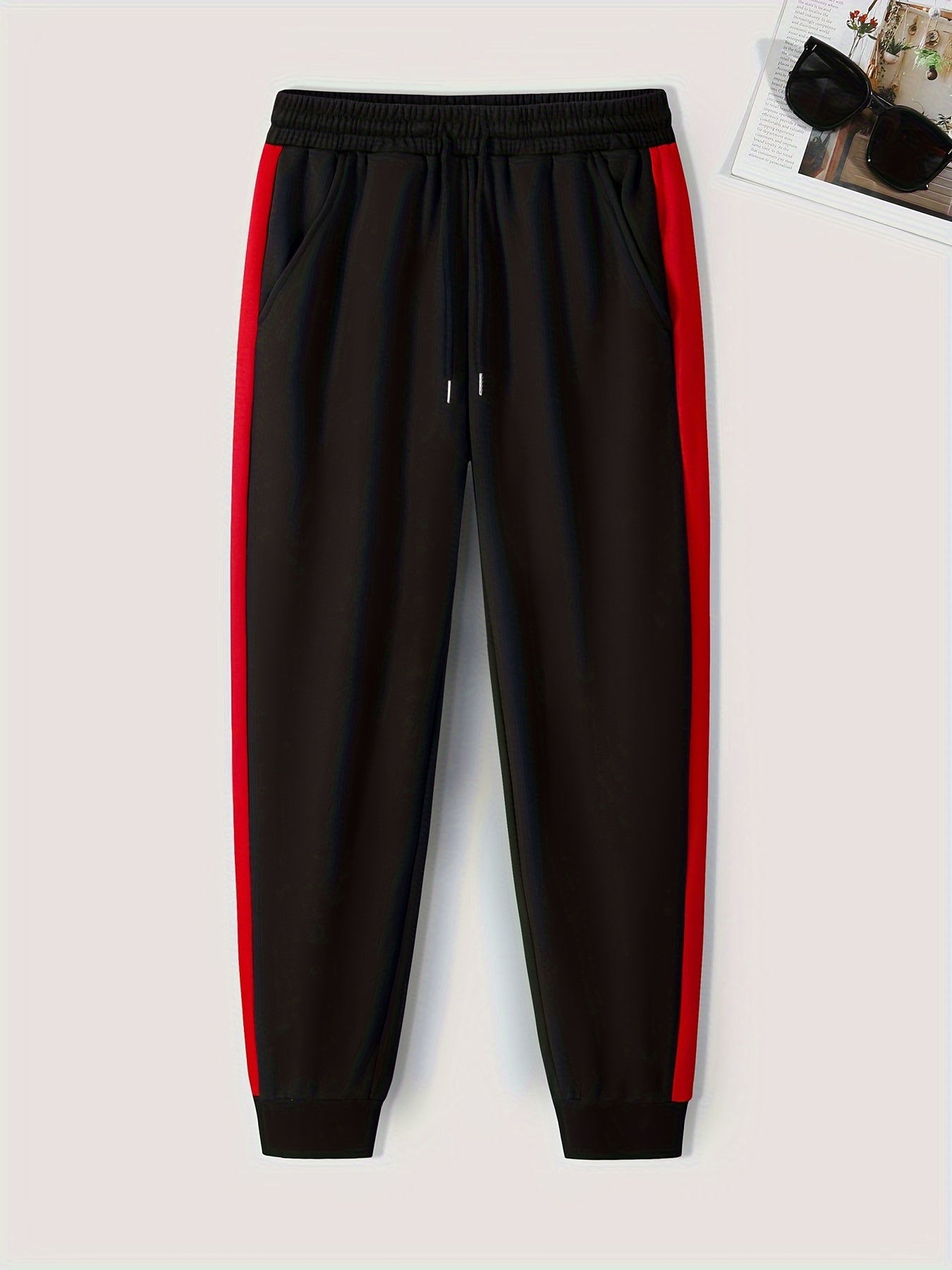 Men's Print Drawstring Sweatpants Loose Casual Trousers for Spring Autumn